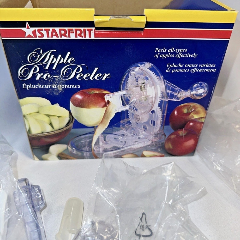 Starfrit Pro Apple Peeler with Apple Corer Slicer 2 Extra Blades